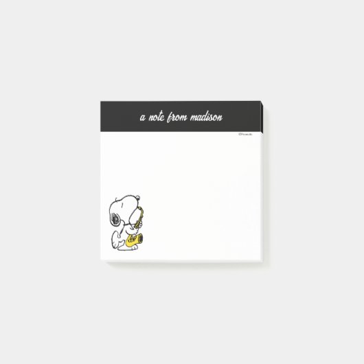 pinda's | Snoopy saxofonist Post-it® Notes (Voorkant)