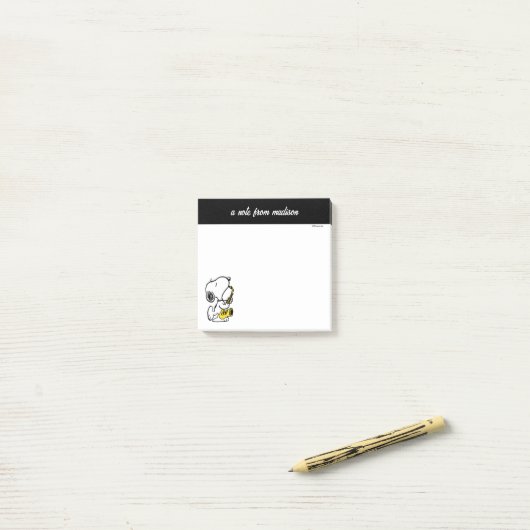 pinda's | Snoopy saxofonist Post-it® Notes (Op bureau)