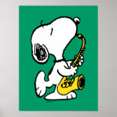 pinda's | Snoopy saxofonist Poster (Voorkant)