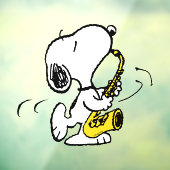 pinda's | Snoopy saxofonist Raamsticker (Vel 3)