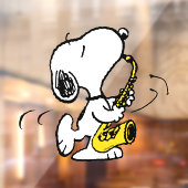 pinda's | Snoopy saxofonist Raamsticker (Vel 2)