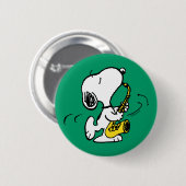 pinda's | Snoopy saxofonist Ronde Button 5,7 Cm (Voorkant /achterkant)