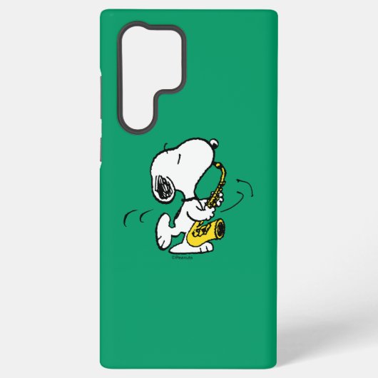 pinda's | Snoopy saxofonist Samsung Galaxy Hoesje (Achterkant)