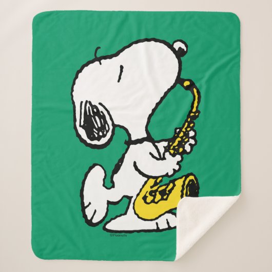 pinda's | Snoopy saxofonist Sherpa Deken (Voorkant)