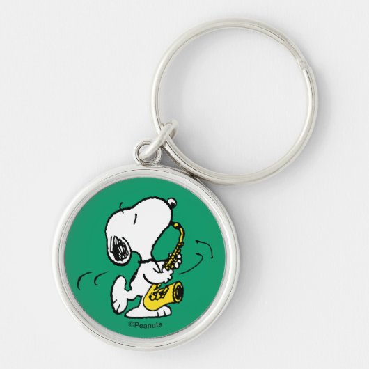 pinda's | Snoopy saxofonist Sleutelhanger (Voorkant)