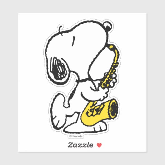 pinda's | Snoopy saxofonist Sticker (Vel)