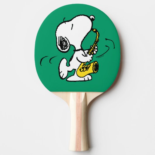 pinda's | Snoopy saxofonist Tafeltennisbatje (Voorkant)