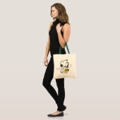 pinda's | Snoopy saxofonist Tote Bag (Voorkant (model))