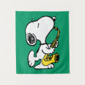 pinda's | Snoopy saxofonist Wandkleed (Voorkant)