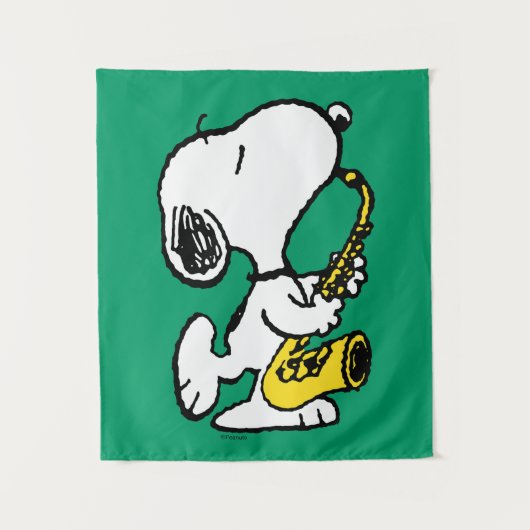 pinda's | Snoopy saxofonist Wandkleed (Voorkant)