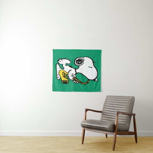 pinda's | Snoopy saxofonist Wandkleed (In Situ (horizontaal))