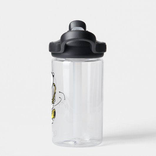 pinda's | Snoopy saxofonist Waterfles (Achterkant)