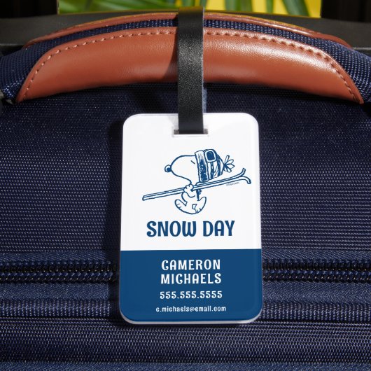 pinda's | Snoopy Ski Trip Bagagelabel (Achter Insitu 4)