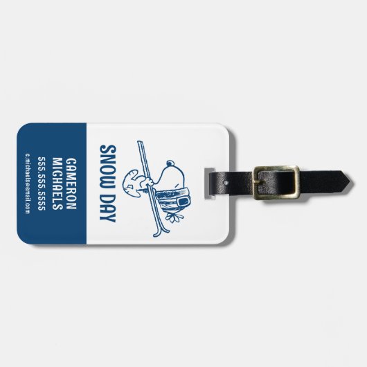 pinda's | Snoopy Ski Trip Bagagelabel (Voorkant horizontaal)