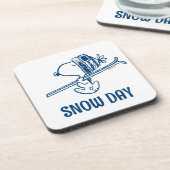 pinda's | Snoopy Ski Trip Bier Onderzetter (Linkerzijde)