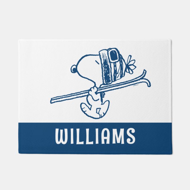 pinda's | Snoopy Ski Trip Deurmat (Voorkant)