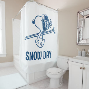 pinda's   Snoopy Ski Trip Douchegordijn