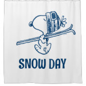 pinda's | Snoopy Ski Trip Douchegordijn (Voorkant)