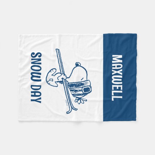 pinda's | Snoopy Ski Trip Fleece Deken (Voorkant (Horizontaal))