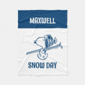 pinda's | Snoopy Ski Trip Fleece Deken (Voorkant)