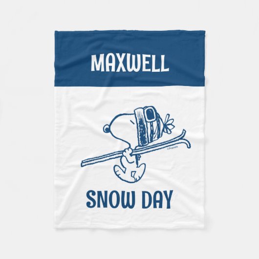 pinda's | Snoopy Ski Trip Fleece Deken (Voorkant)