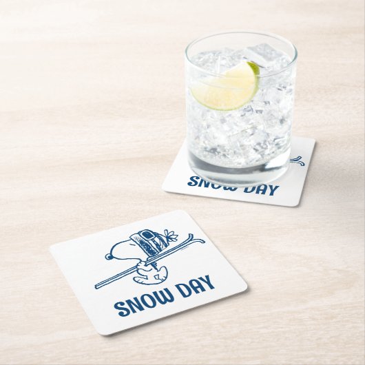 pinda's | Snoopy Ski Trip Kartonnen Onderzetters (Insitu)