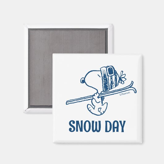 pinda's | Snoopy Ski Trip Magneet (Voorkant / Achterkant)