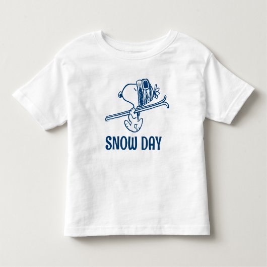 pinda's | Snoopy Ski Trip | Naam toevoegen Kinder Shirts (Voorkant)