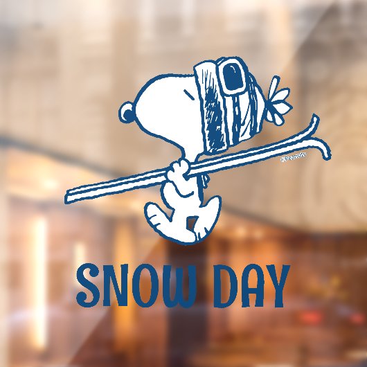 pinda's | Snoopy Ski Trip Raamsticker (Vel 2)