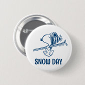 pinda's | Snoopy Ski Trip Ronde Button 5,7 Cm (Voorkant /achterkant)