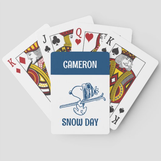 pinda's | Snoopy Ski Trip speelkaarten (Achterkant)