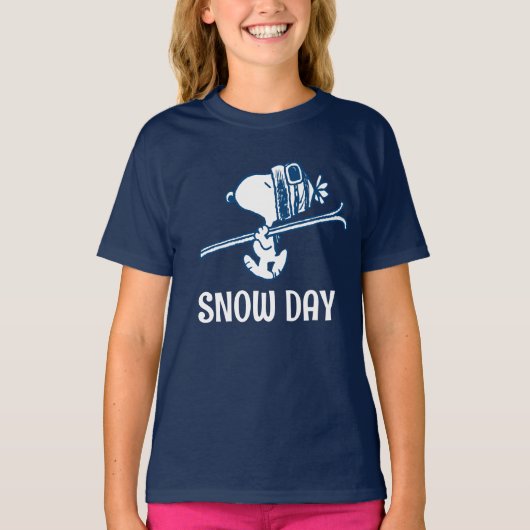 pinda's | Snoopy Ski Trip T-shirt (Voorkant)