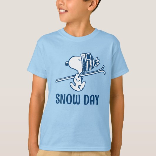 pinda's | Snoopy Ski Trip T-shirt (Voorkant)