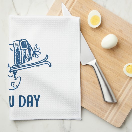 pinda's | Snoopy Ski Trip Theedoek (Quarter Fold)