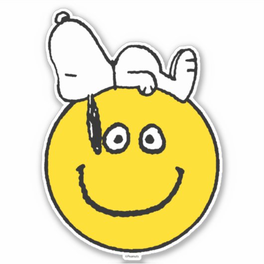 pinda's | Snoopy Smiley Face Sticker (Voorkant)