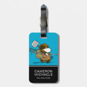 pinda's | Snoopy Snow Warrior Bagagelabel (Achterkant verticaal)