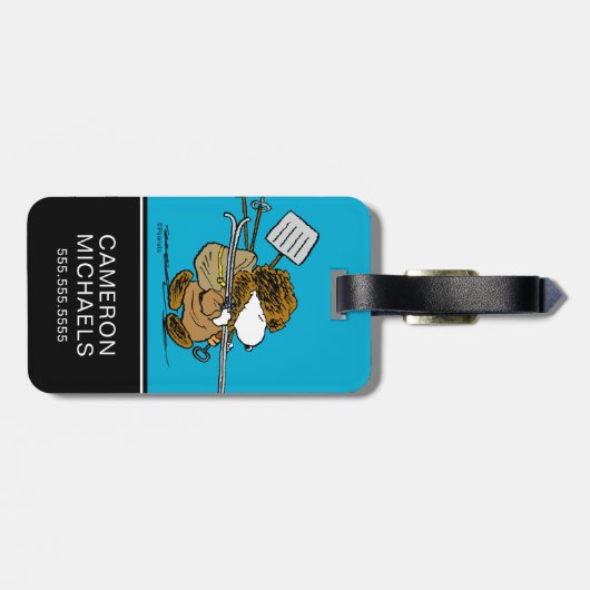 pinda's | Snoopy Snow Warrior Bagagelabel (Achterkant horizontaal)