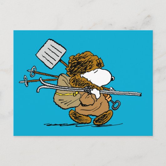 pinda's | Snoopy Snow Warrior Briefkaart (Voorkant)