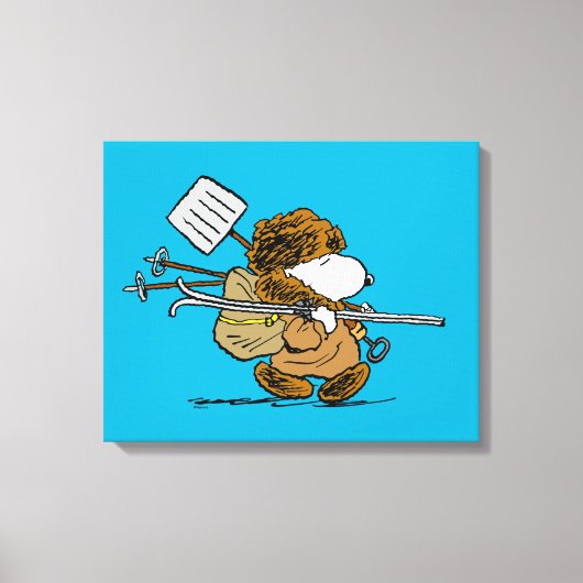 pinda's | Snoopy Snow Warrior Canvas Afdruk (Voorkant)