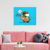 pinda's | Snoopy Snow Warrior Canvas Afdruk (Insitu (Woonkamer))