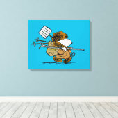 pinda's | Snoopy Snow Warrior Canvas Afdruk (Insitu (Houten vloer))