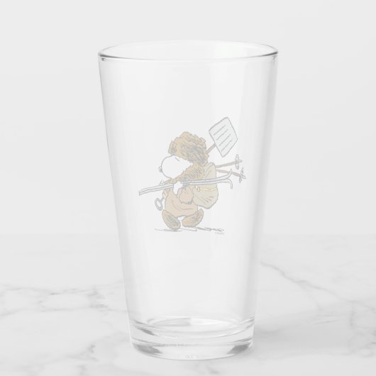 pinda's | Snoopy Snow Warrior Glas (Achterkant)