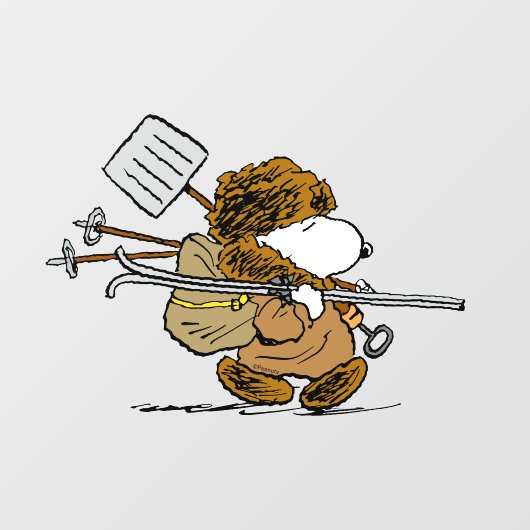 pinda's | Snoopy Snow Warrior Raamsticker (Vel)