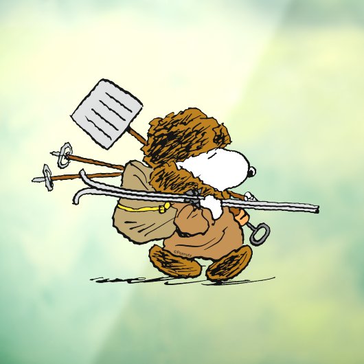 pinda's | Snoopy Snow Warrior Raamsticker (Vel 3)