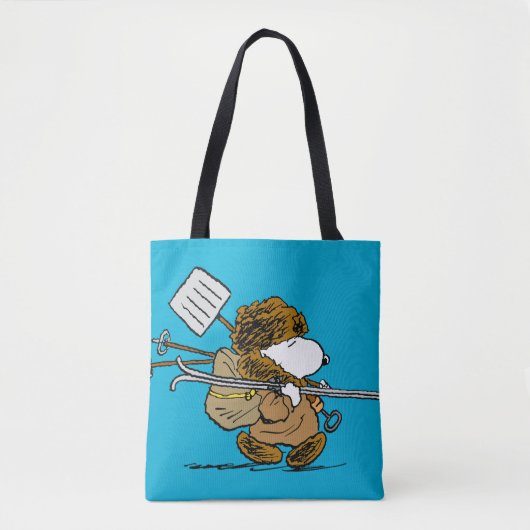 pinda's | Snoopy Snow Warrior Tote Bag (Voorkant)