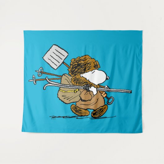 pinda's | Snoopy Snow Warrior Wandkleed (Voorkant (horizontaal))