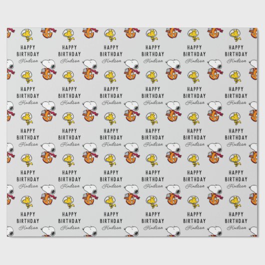 pinda's | Snoopy Space Birthday Cadeaupapier (Vlak)