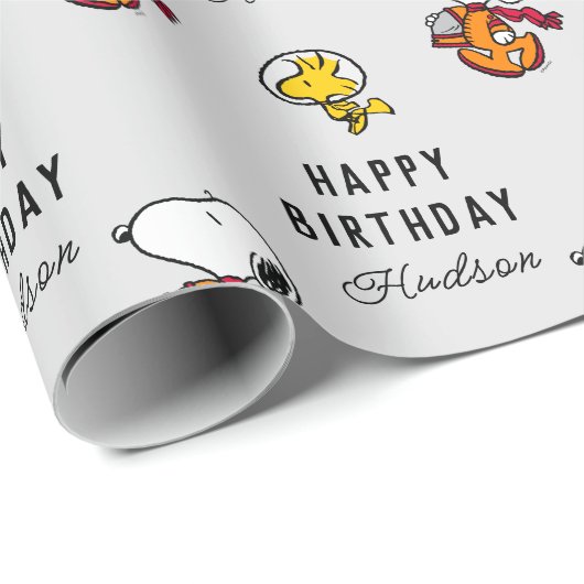 pinda's | Snoopy Space Birthday Cadeaupapier (Rol Hoek)