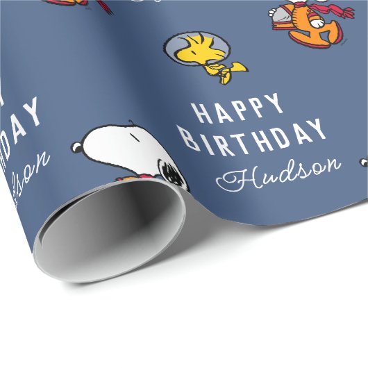 pinda's | Snoopy Space Birthday Cadeaupapier (Rol Hoek)