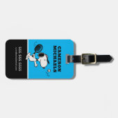 pinda's | Snoopy speelt tennis Bagagelabel (Voorkant horizontaal)